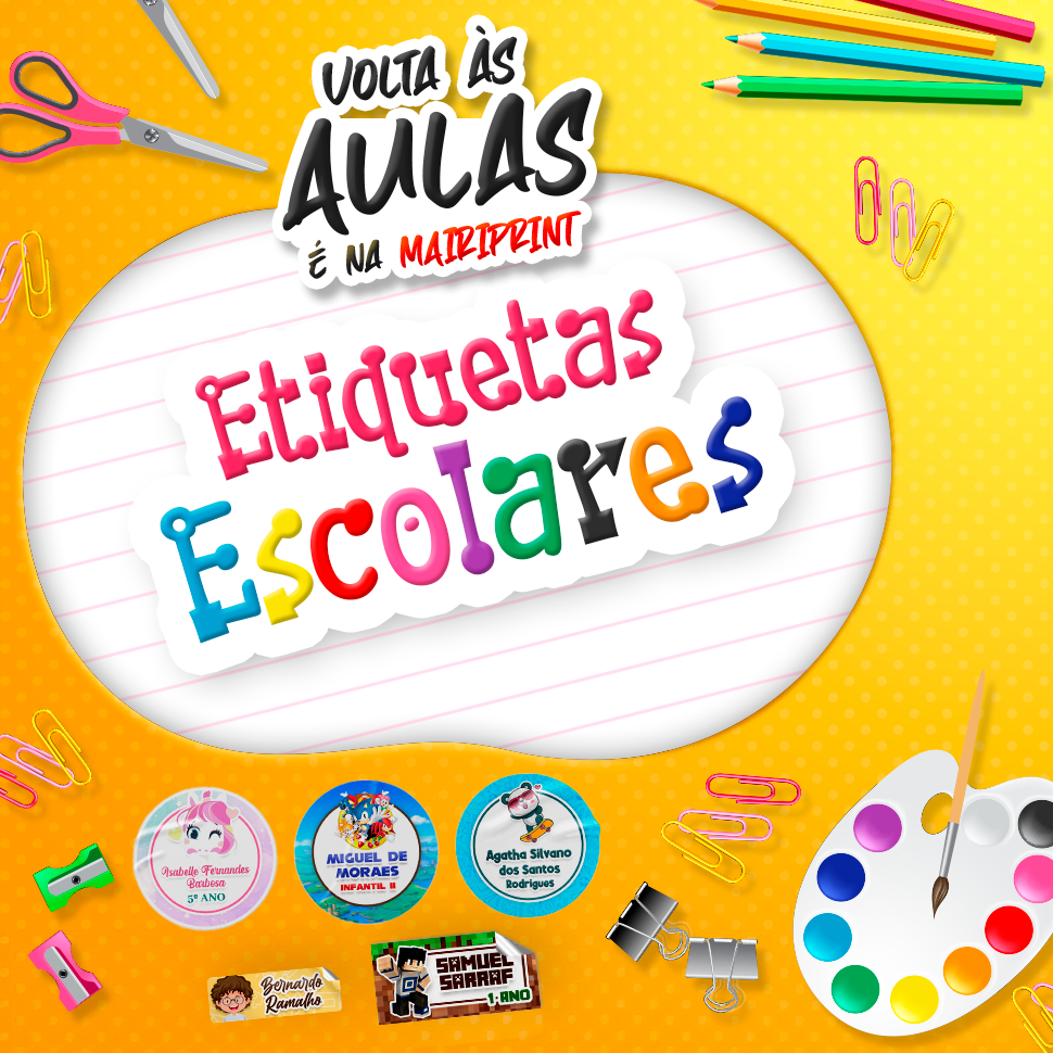 Kit Etiquetas Escolares Personalizadas – MAIRI PRINT